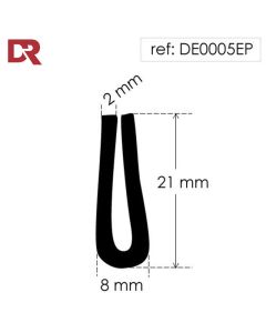 Rubber U Channel Seal DE0005EP