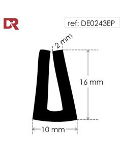 Square rubber U channel