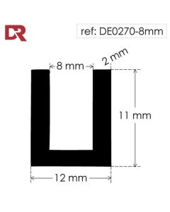 Rubber U Channel Seal DE0270-8
