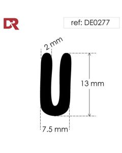 Rubber U Channel Seal DE0277N