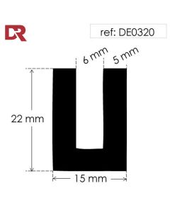 Rubber U Channel Seal DE0320