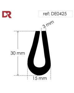 Rubber U Channel Seal DE0425