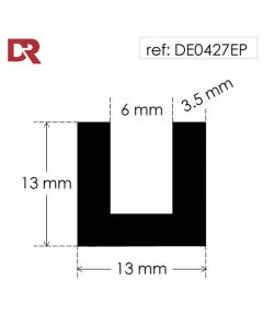Rubber U Channel Seal DE0427