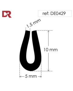 Rubber U Channel Seal DE0429N