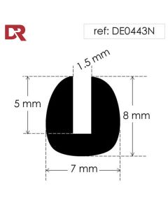 Rubber U Channel Seal DE0443N