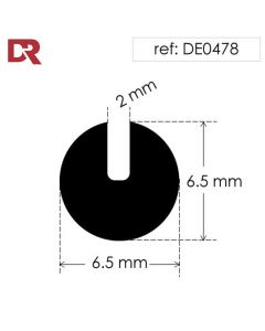 Rubber U Channel Slot type Seal DE0478
