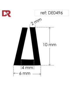 Rubber U Channel Seal DE0496