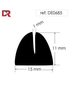 Rubber U Channel Seal DE0685