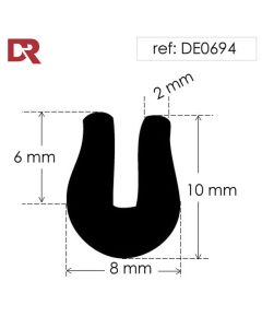Rubber U Channel Seal DE0694