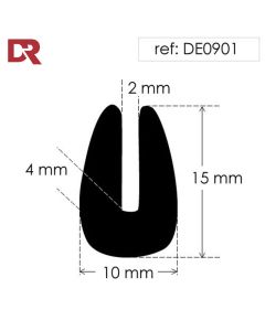 Rubber U Channel Seal DE0901
