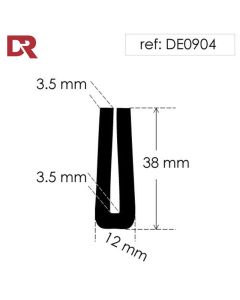 Rubber U Channel Seal DE0904