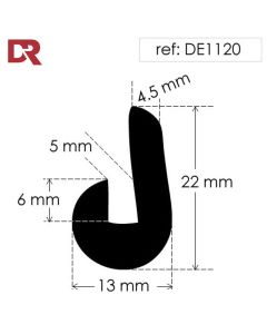 Rubber U Channel Seal DE1120
