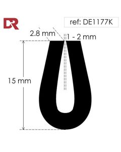 U channel rubber seal DE1177K
