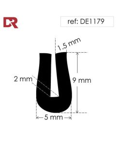 Rubber U Channel Seal DE1179