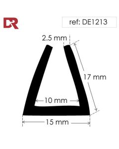 Rubber U Channel Seal Extrusion 1213