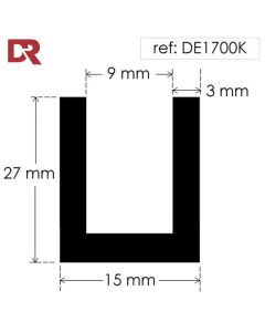 Rubber U Channel Seal DE1700K