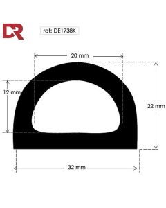 Hollow D Rubber Fender DE1738K