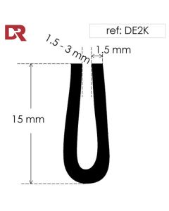 Rubber U Channel Seal DE2K