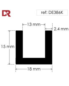 Rubber U Channel Seal DE386K