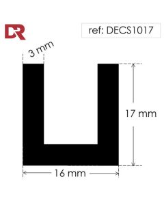 Rubber U Channel Seal DE1017