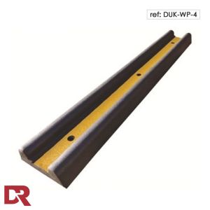 Heavy duty Double D rubber wall protector with contrast yellow and black detail for high visibility